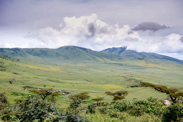 Landscape in Ngorongoro