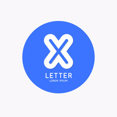 Fototapeta premium Modern linear logo and sign the letter X.