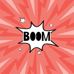 Speech bubble Boom!. Vector illustration in comic style