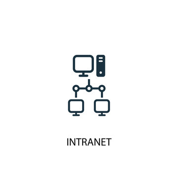 Intranet Icon. Simple Element Illustration. Intranet Concept Symbol Design. Can Be Used For Web And Mobile.