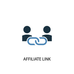 Obraz na płótnie Canvas Affiliate Link concept 2 colored icon. Simple blue element illustration. Affiliate Link concept symbol design. Can be used for web and mobile UI/UX
