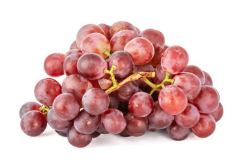 Branch of ripe juicy red grapes