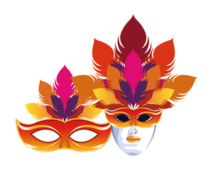 masks with feathers