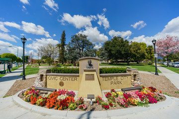 Sign of Temple City Park