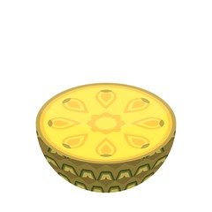 Half pineapple icon. Isometric of half pineapple vector icon for web design isolated on white background