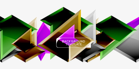Triangular low poly background design, multicolored triangles. Vector