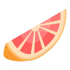 Slice grapefruit icon. Isometric of slice grapefruit vector icon for web design isolated on white background