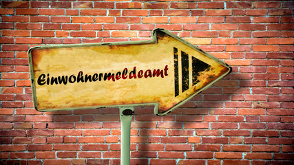 Schild 380 - Einwohnermeldeamt