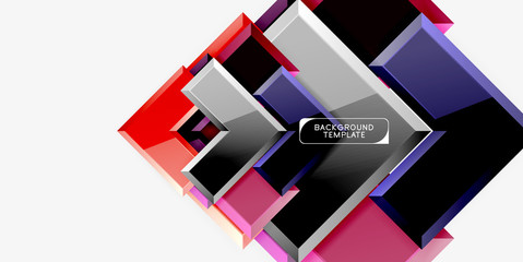 Glossy arrows geometric background