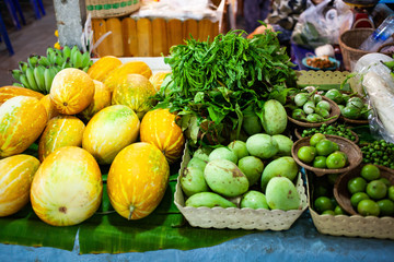 fresh vegetables on the market
