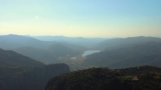 Beautiful view from Crete in the mountains and the Amari Dam Reservoir