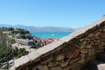 Acronauplia the oldest part of the city of Nafplio in Greece