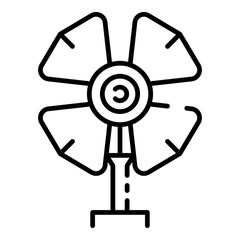 Obraz premium Cinema spot light icon. Outline cinema spot light vector icon for web design isolated on white background