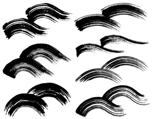 鮫小紋 和波 青のグラデーション背景 Wall Mural Wallpaper Murals lto