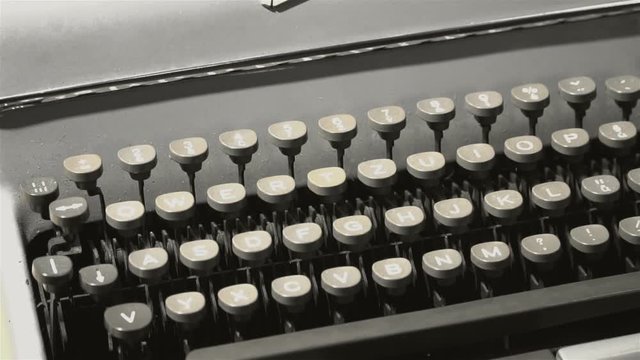 Closeup of the keys of an old typewriter.