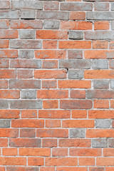 Fototapeta premium Textured wall of the old house. Texture of old brick wall with paint.