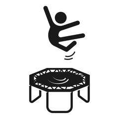 House trampoline icon. Simple illustration of house trampoline vector icon for web design isolated on white background