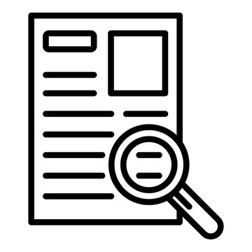 Analize recruitment paper icon. Outline analize recruitment paper vector icon for web design isolated on white background
