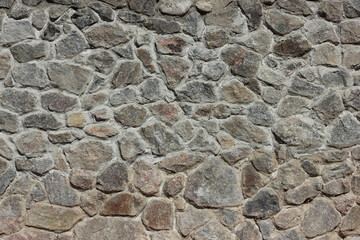 Background of natural cobbled gray stone