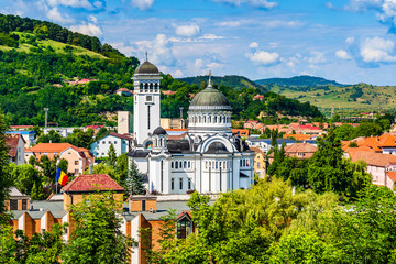 The Holy Trinity Orthodox church in Sighisoara, Mures County, Transilvania, Romania - obrazy, fototapety, plakaty