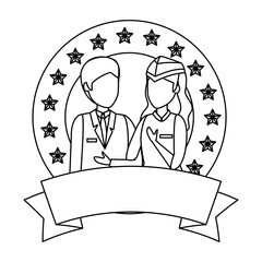 flight attendants couple avatars characters