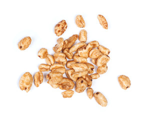 Heap of fluffy wheat grains