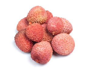Group of sweet lychees fruits