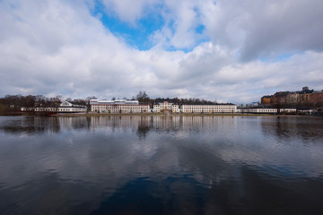 View from the Karbergs chanel in Stockholm over the Karbergs castle