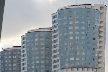 Fototapeta na wymiar Windows on the facade of a modern building.