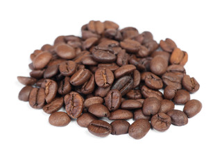 Handful of coffee beans