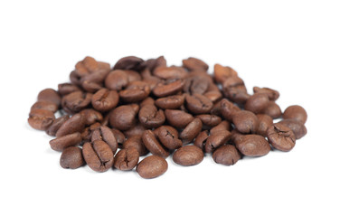Handful of coffee beans
