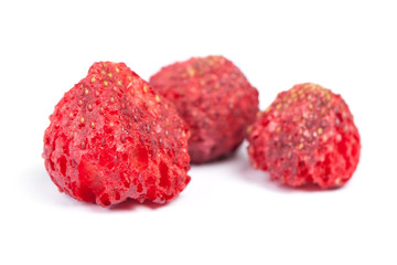 Heap of dried strawberries