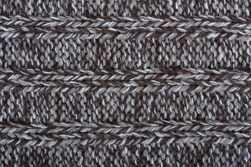 Texture of winter knit clothes