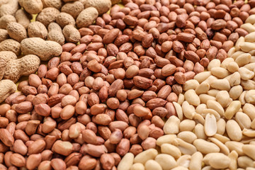 Tasty peanuts as background