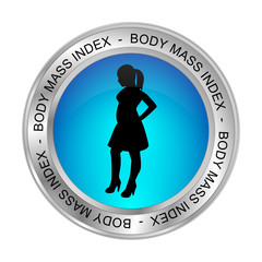 Body Mass Index Button - 3D illustration