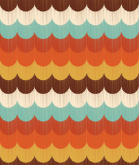 seamless ocean wave geometric retro pattern - Vector background
