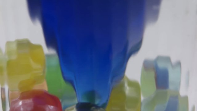 Refraction of light in glass objects, background