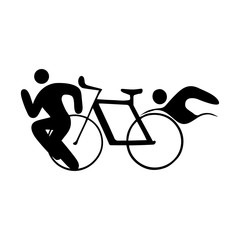 triathlon icons. summer sport.