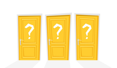 Doors. Vector flat illustration