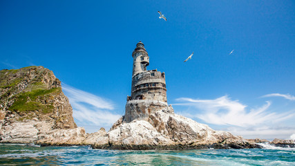 Abandoned lighthouse on Cape Aniva, Korsakov district, Sakhalin Island
