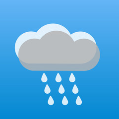 rainy weather two clouds grey and white