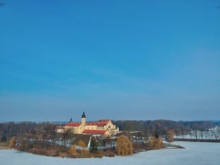 Aerial view of Nesvizh Castle, Belarus