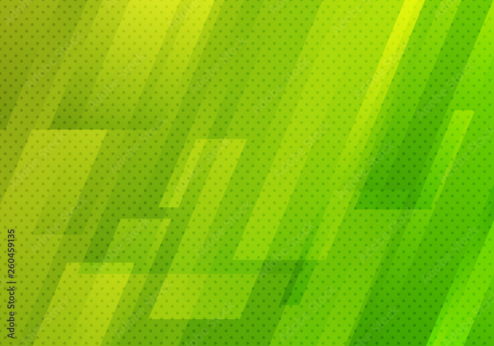 Wall mural abstract green geometric diagonal with dots pattern texture background modern digital technology sty