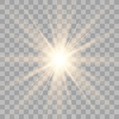 Star explodes on transparent background.