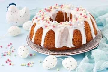 Holiday  composition with Easter cake