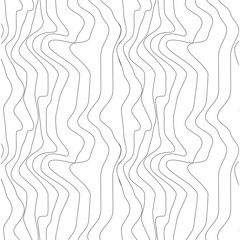 Wavy abstract seamless background pattern. Black and white