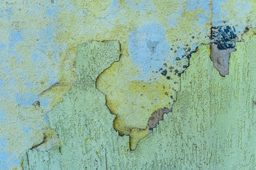 dampness wall texture background, old concrete surface detail, peeling paint cement surface, dirty concrete structure, close up abandoned building grunge texture
