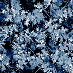 Seamless watercolor vintage pattern - branch of a linden, splash of abstract paint, fashionable art background, shawl. A branch of lavender, wildflowers, linden flowers,leaves.Abstract art background