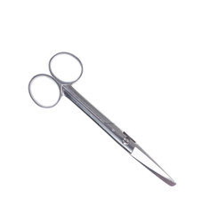 a pair of stainless steel surgical forcep isolated on white backgroundwith clipping path