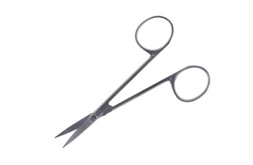 a pair of stainless steel surgical forcep isolated on white backgroundwith clipping path